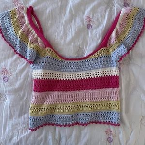 colorful crotchet top